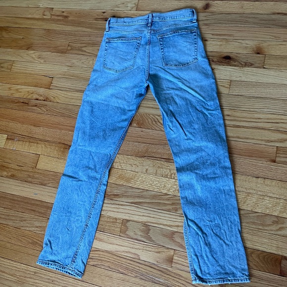 Vintage Cheeky Aged Denim Relaxed Slim Light Distressed-Wash Raw girlfriend - Picture 4 of 7